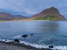 Iceland, Bolungarvik at fjord Isafjardardjup. The Westfjords (Vestfirdir) during autumn. Art Print